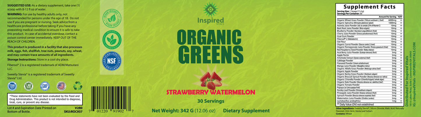 ORGANIC GREENS STRAWBERRY WATERMELON